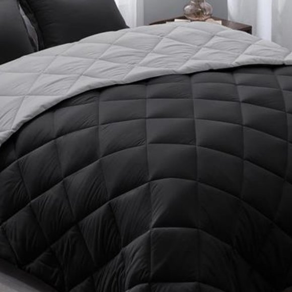 Bedding Basic Beyond Down Alternative Comforter Set Queen Blackgrey